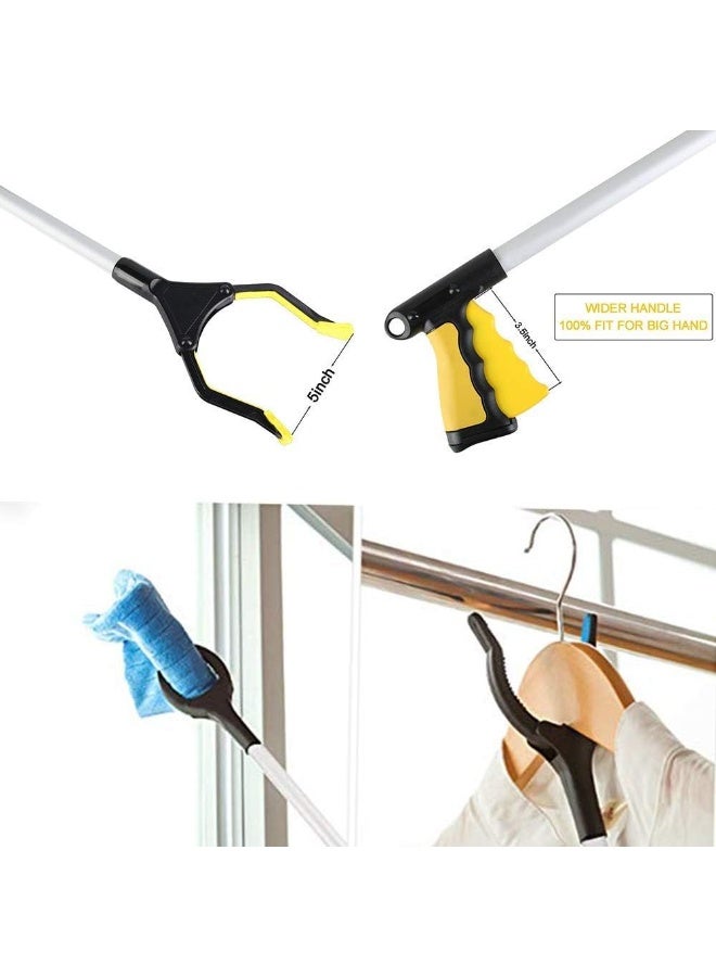 Litter Picker, 32" Foldable Long Arm Mechanical Grabber Reacher Grab & Grip Rubbish Pick Up Hand Pick-Up, Lightweight Extender Gripper Tool Handy Assist Reaching Aid (Yellow) - Image 5